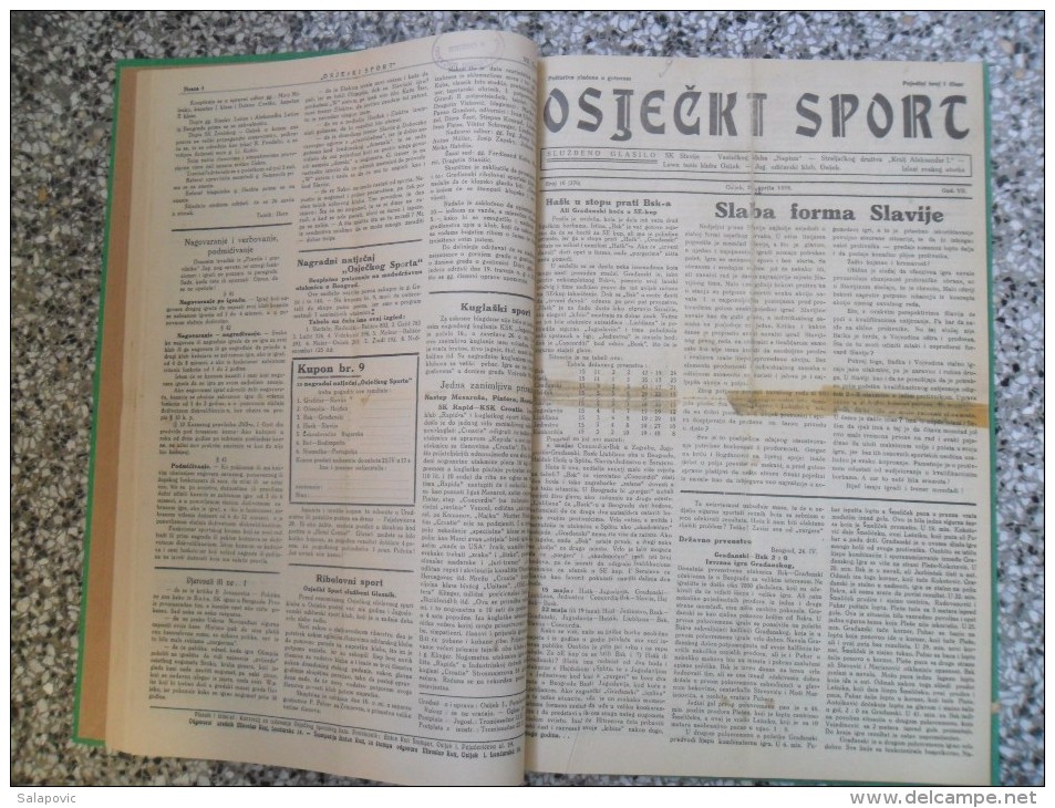 OSJECKI SPORT 1933-1940  40 PIECES,START 1953, ZAGREBACKI SPORTSKI LIST... BANDED