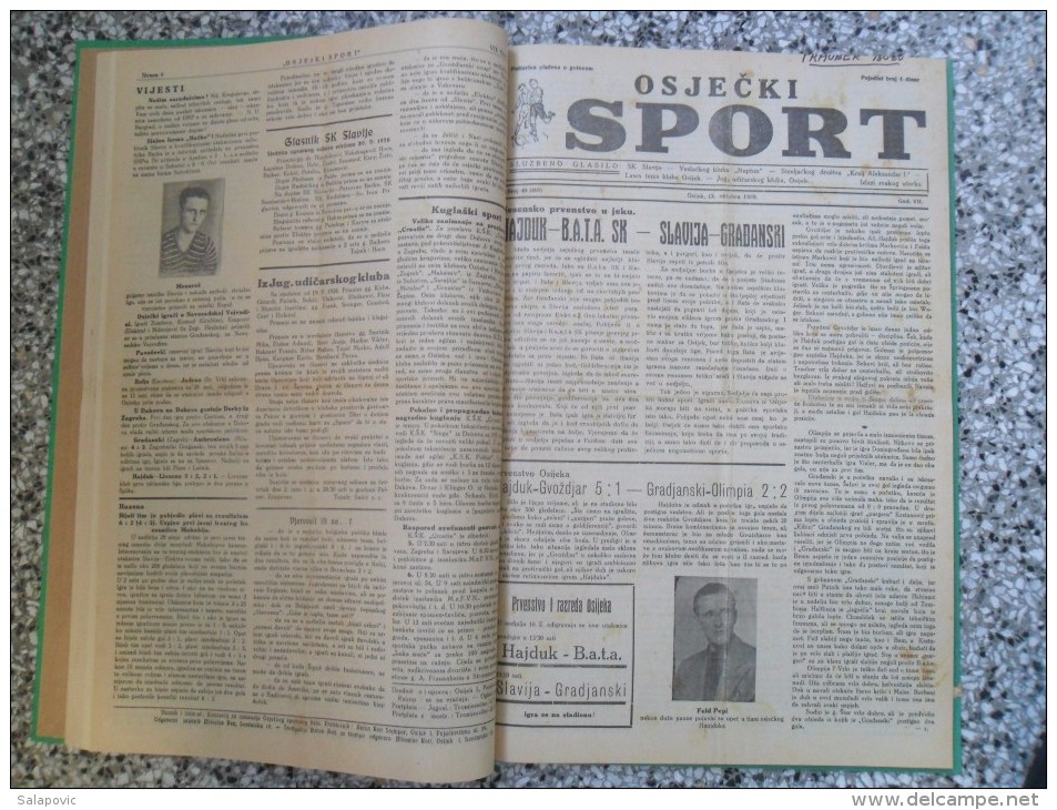 OSJECKI SPORT 1933-1940  40 PIECES,START 1953, ZAGREBACKI SPORTSKI LIST... BANDED