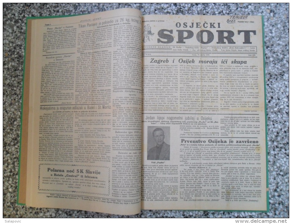 OSJECKI SPORT 1933-1940  40 PIECES,START 1953, ZAGREBACKI SPORTSKI LIST... BANDED