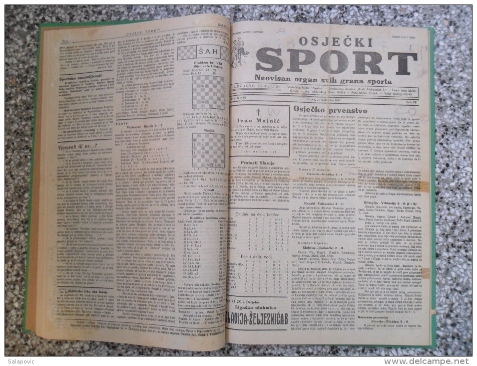 OSJECKI SPORT 1933-1940  40 PIECES,START 1953, ZAGREBACKI SPORTSKI LIST... BANDED