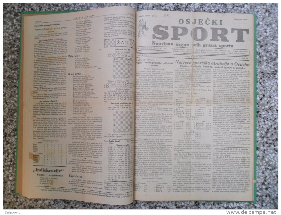 OSJECKI SPORT 1933-1940  40 PIECES,START 1953, ZAGREBACKI SPORTSKI LIST... BANDED