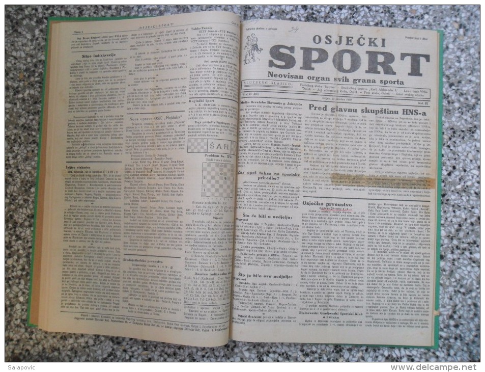 OSJECKI SPORT 1933-1940  40 PIECES,START 1953, ZAGREBACKI SPORTSKI LIST... BANDED