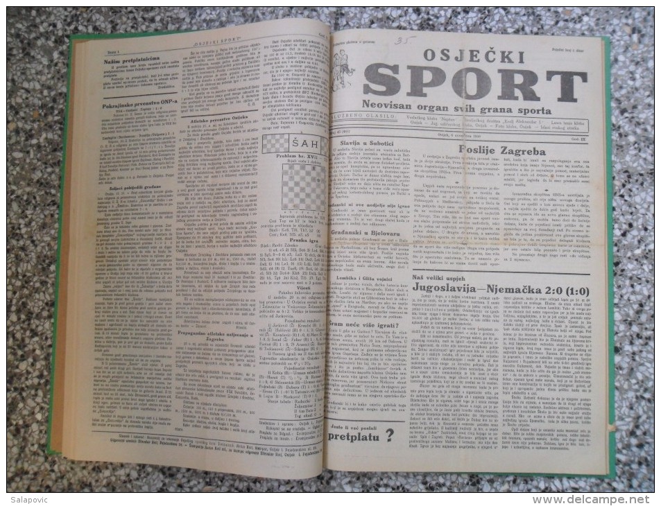 OSJECKI SPORT 1933-1940  40 PIECES,START 1953, ZAGREBACKI SPORTSKI LIST... BANDED