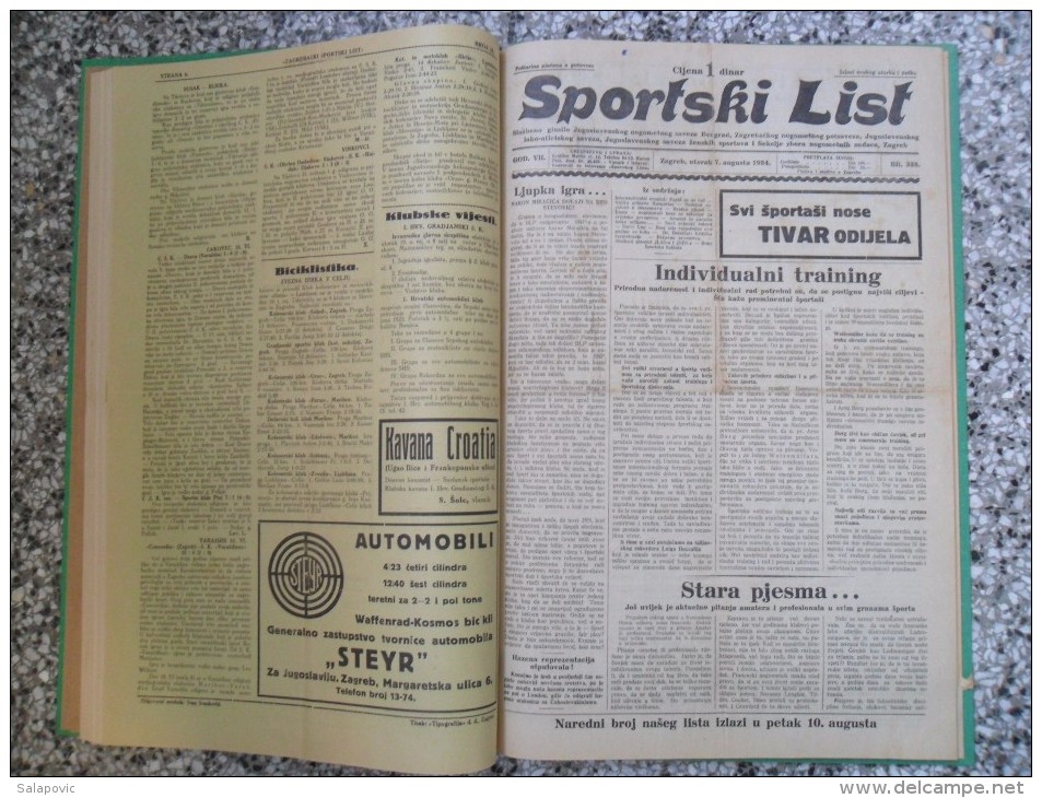 OSJECKI SPORT 1933-1940  40 PIECES,START 1953, ZAGREBACKI SPORTSKI LIST... BANDED