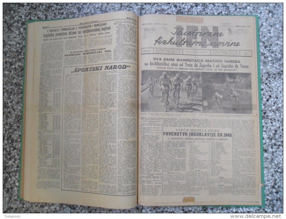 OSJECKI SPORT 1933-1940  40 PIECES,START 1953, ZAGREBACKI SPORTSKI LIST... BANDED