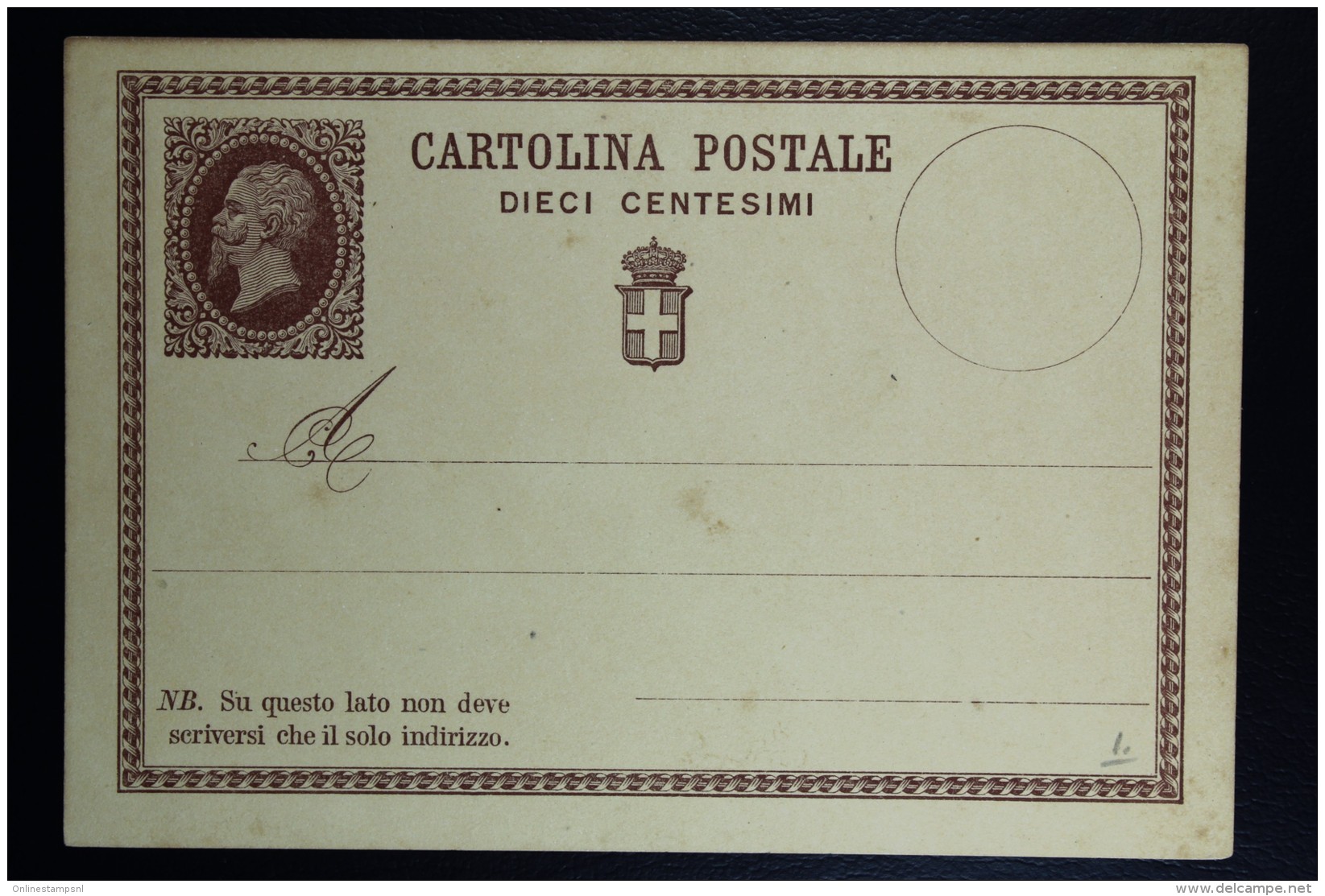 Italia: Cartolina Postale Mi Nr 1 Unused - Stamped Stationery