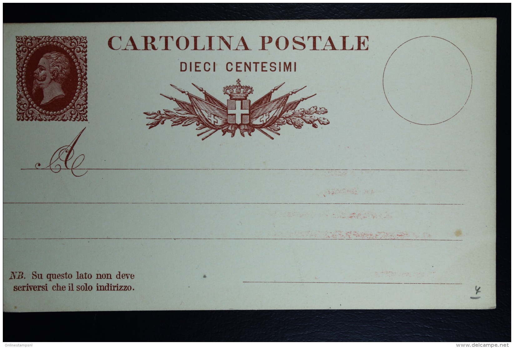 Italia: Cartolina Postale Mi Nr 3 Unused - Ganzsachen