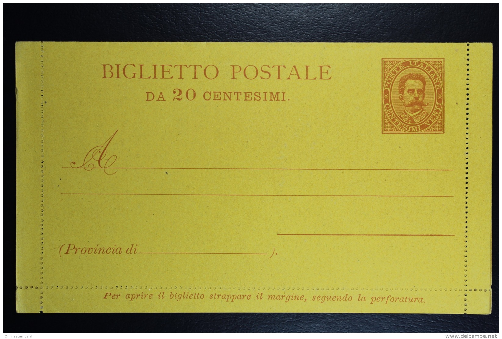 Italia: Biglietto Postale  Mi  K 2   1889 - Interi Postali