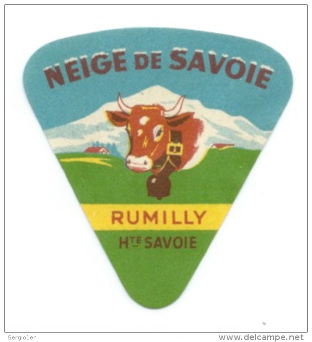 Etiquette Fromage Portion  Neige De Savoie Rumilly  Hte Savoie  Vache - Fromage