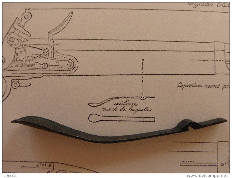 CUEILLERON / RESSORT DE BAGUETTE - FUSIL AN 9 - AN IX - Decorative Weapons