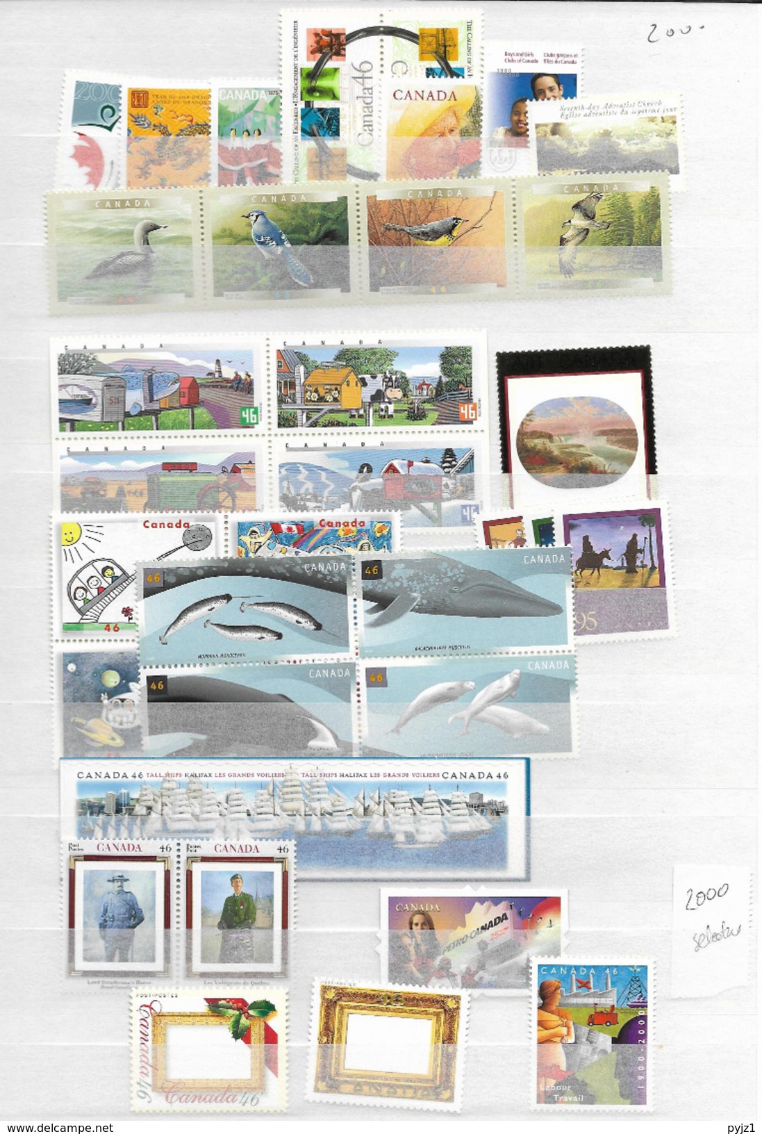 2000 MNH Canada Selection, Postfris** - Années Complètes