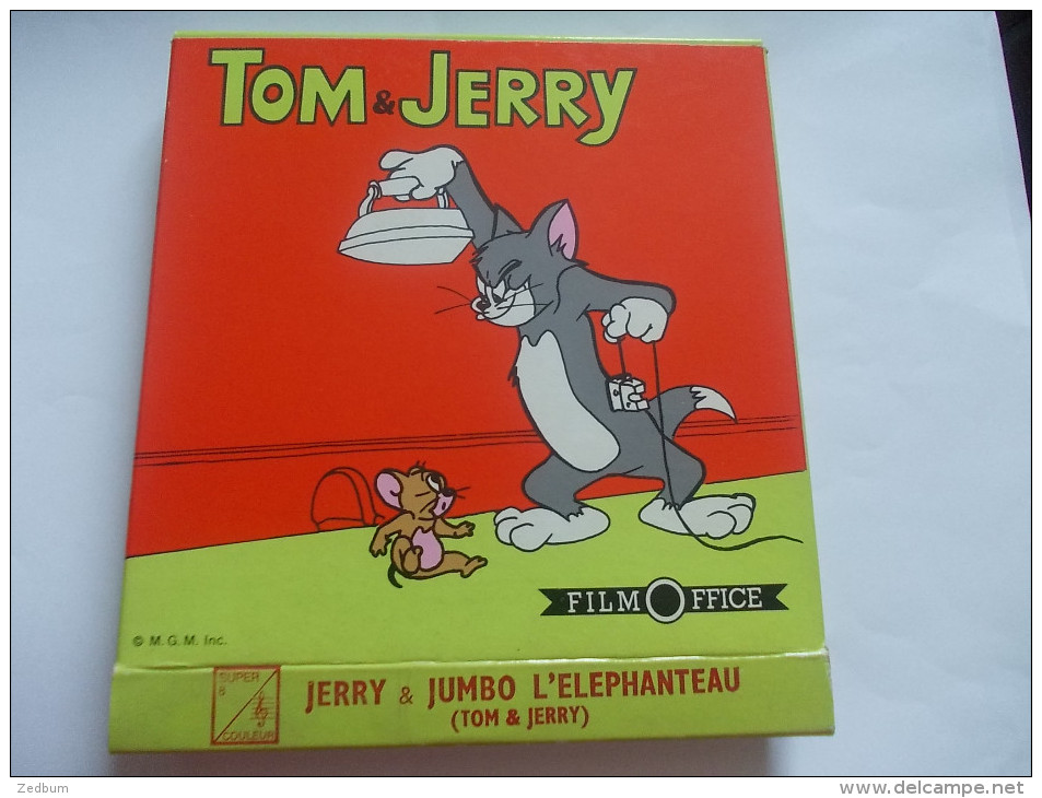 SUPER 8 - TOM & JERRY - JERRY & JUMBO L ELEPHANTEAU - FILM OFFICE - 35mm -16mm - 9,5+8+S8mm Film Rolls