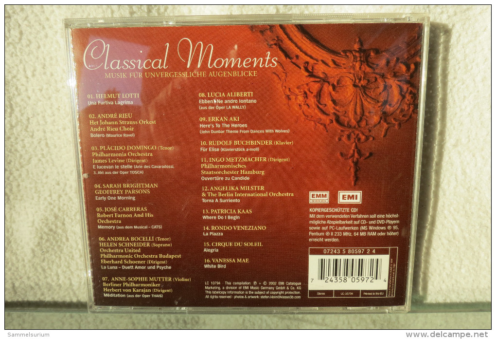 CD "Classical Moments" Musik Für Unvergessliche Augenblicke - Hit-Compilations