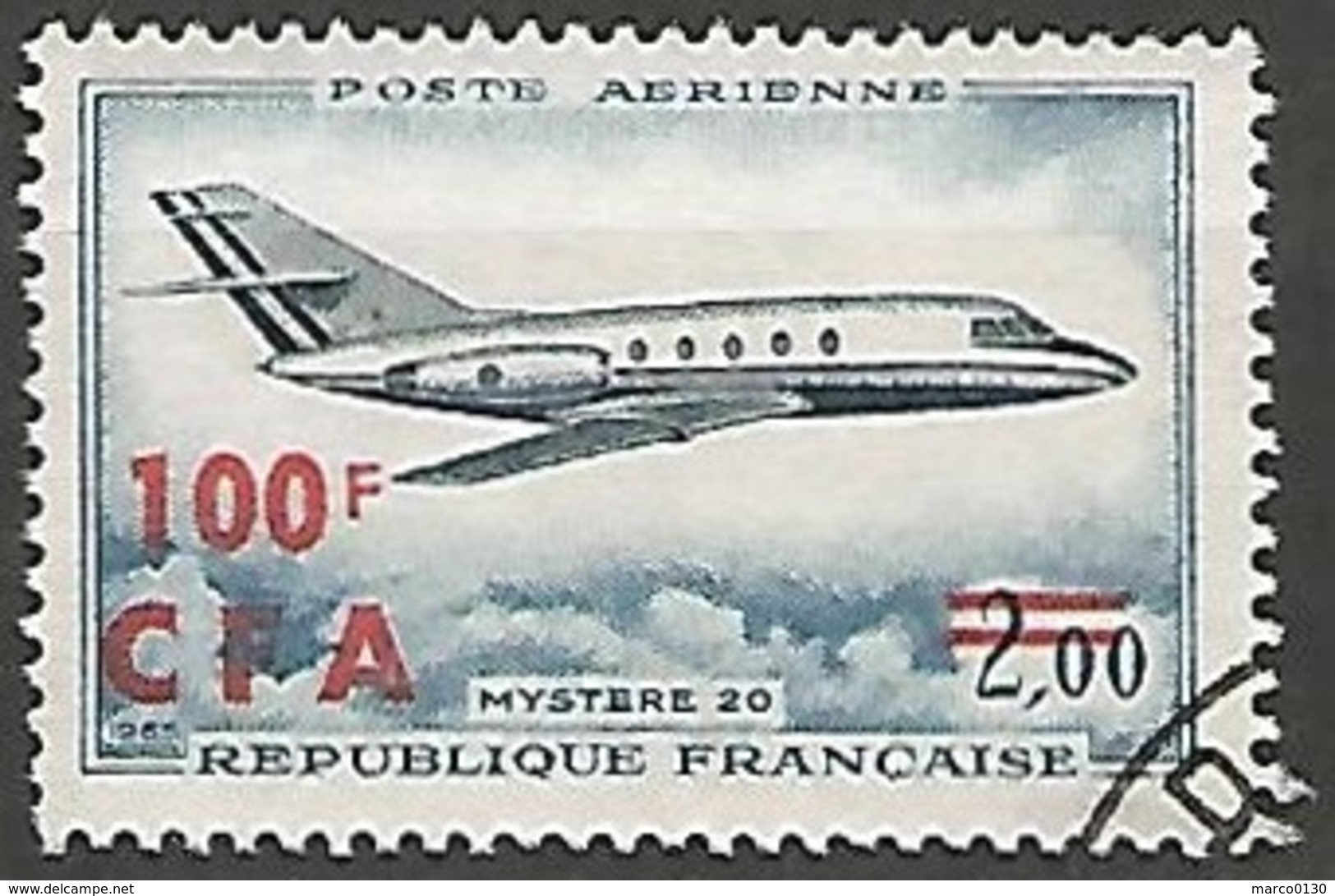 REUNION POSTE AERIENNE  N° 61 OBLITERE - Airmail
