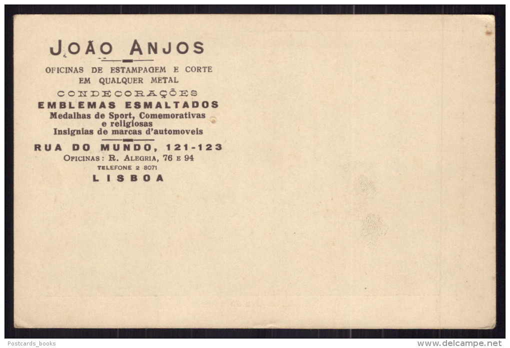 OFICINA Da CASA JOÃO ANJOS Medalhas Condecorações. Postal Publicitario Loja RUA Do MUNDO Ou RUA ALEGRIA. LISBOA Portugal - Aveiro