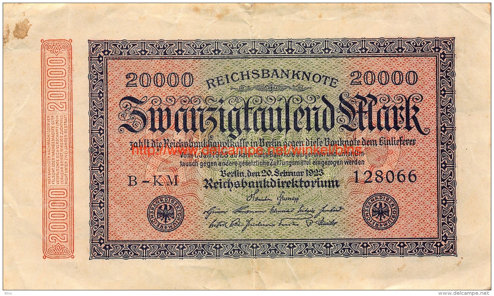 Zwanzigtausend Mark 1923 - 20000 Mark