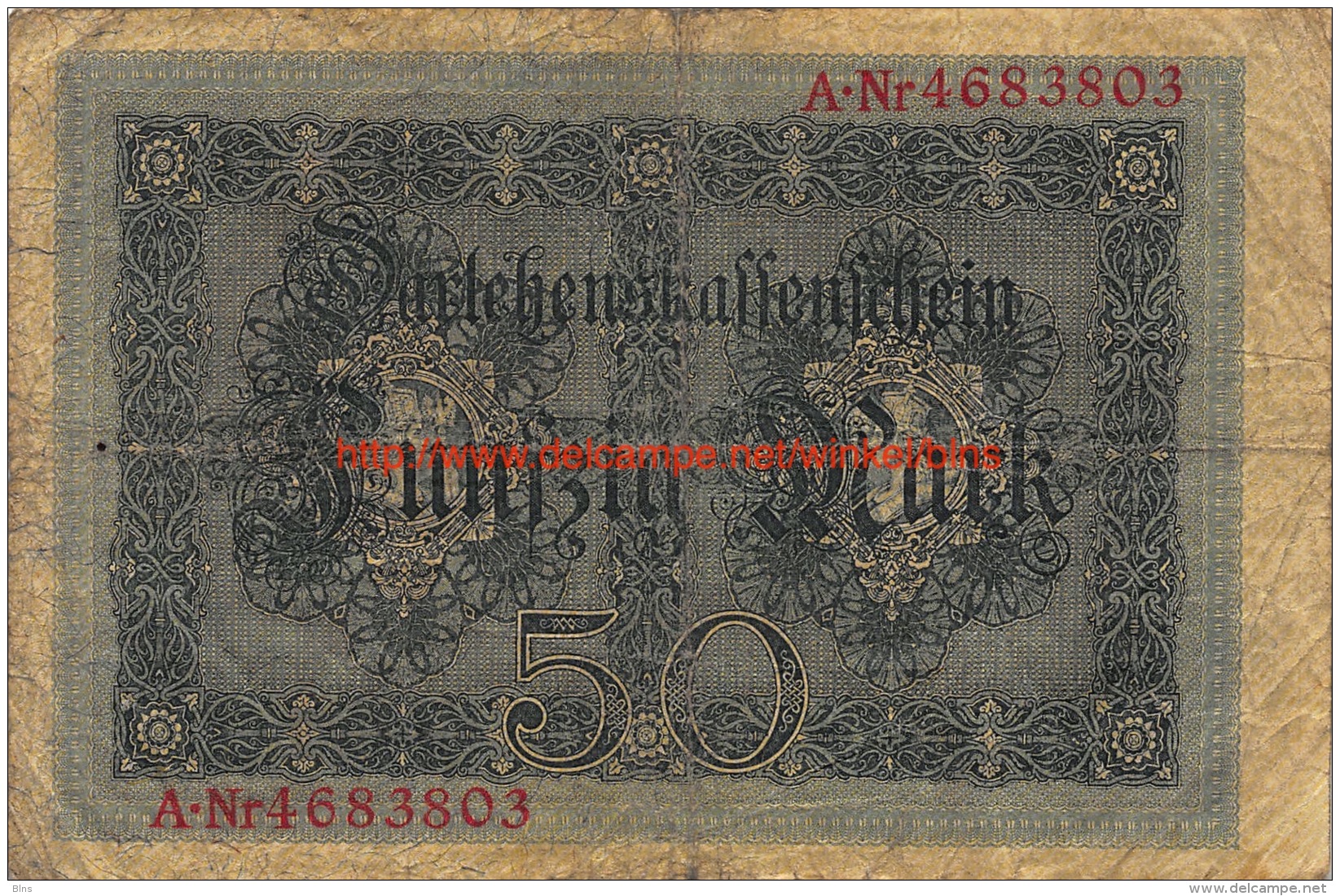 Fünfzig Mark 50 1914 Reichschuldenverwaltung - 50 Mark