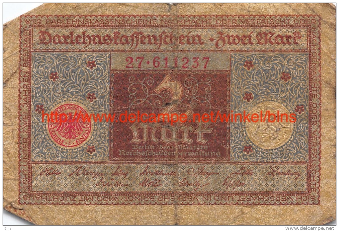 2 Mark Zwei 1920 - 2 Mark