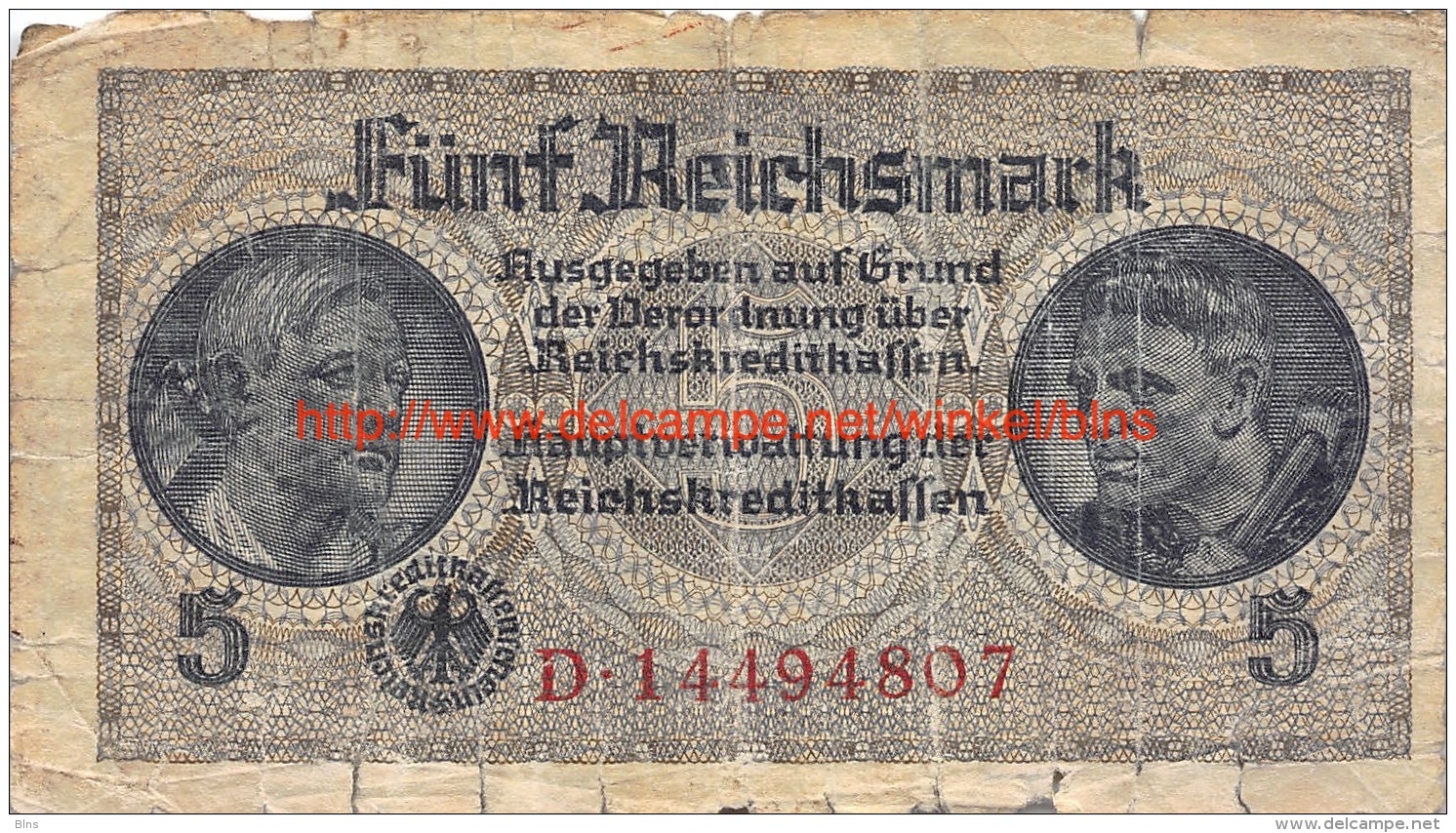 Fünf Reichsmark 5 - 5 Reichsmark