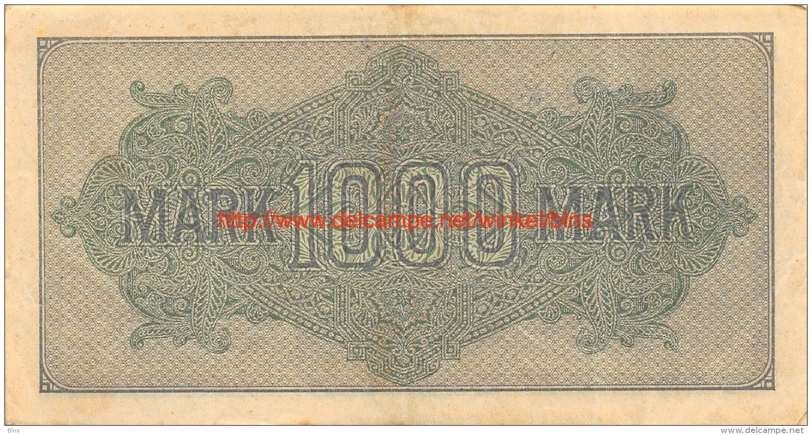 Tausend Mark 1000 Reichsbanknote 1922 - 10000 Mark