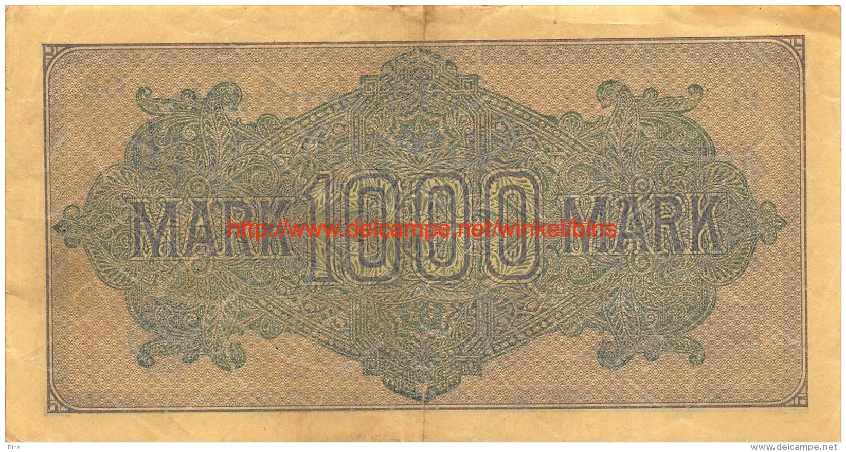 Tausend Mark 1000 Reichsbanknote 1922 - 10000 Mark