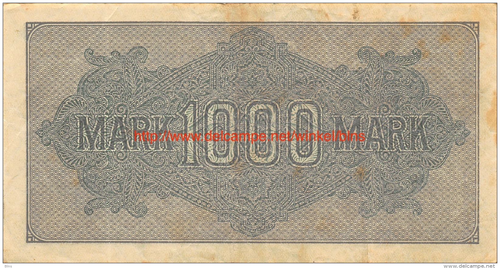 Tausend Mark 1000 Reichsbanknote 1922 - 10000 Mark