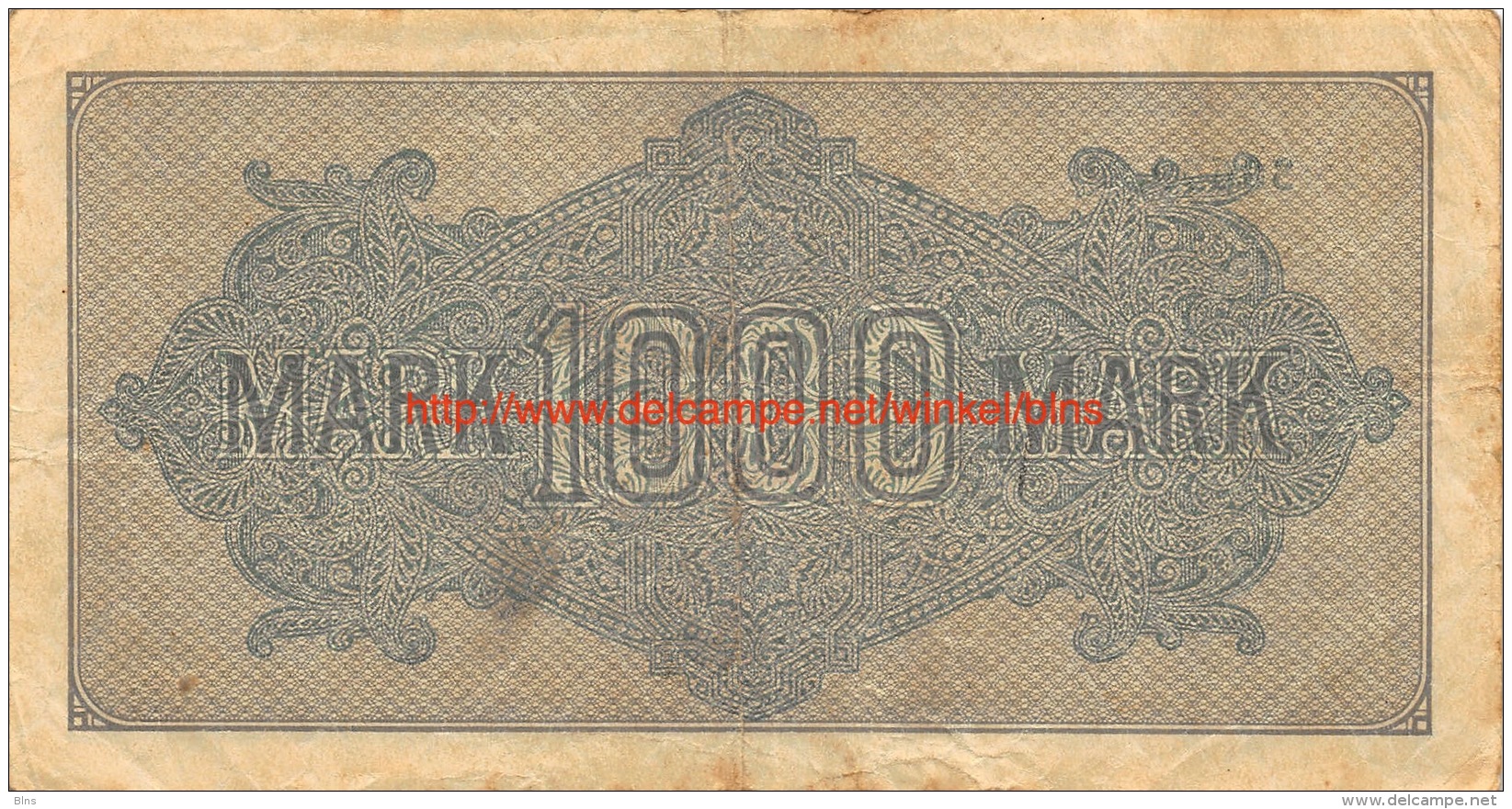 Tausend Mark 1000 Reichsbanknote 1922 - 10000 Mark