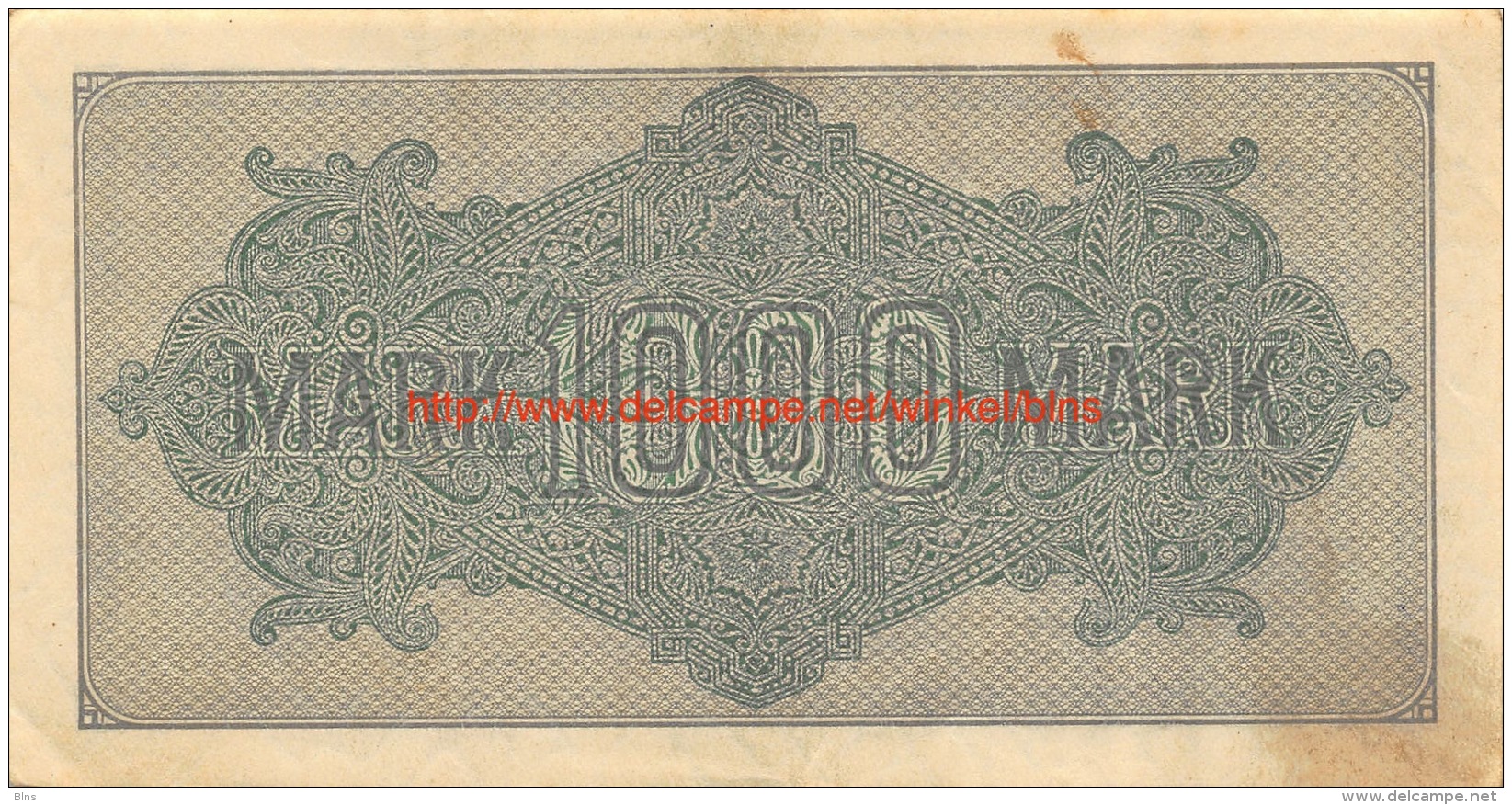 Tausend Mark 1000 Reichsbanknote 1922 - 10000 Mark