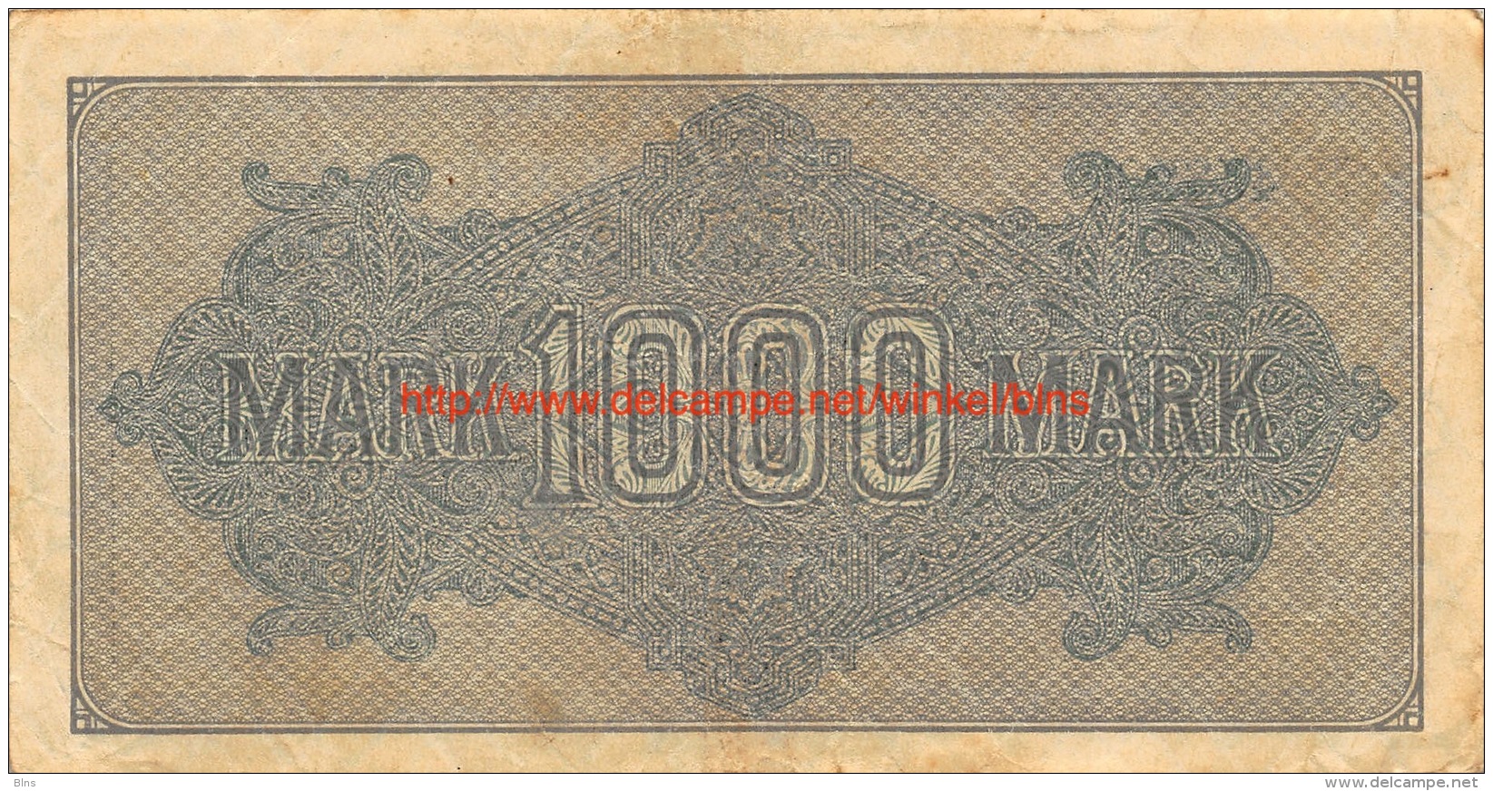 Tausend Mark 1000 Reichsbanknote 1922 - 10000 Mark