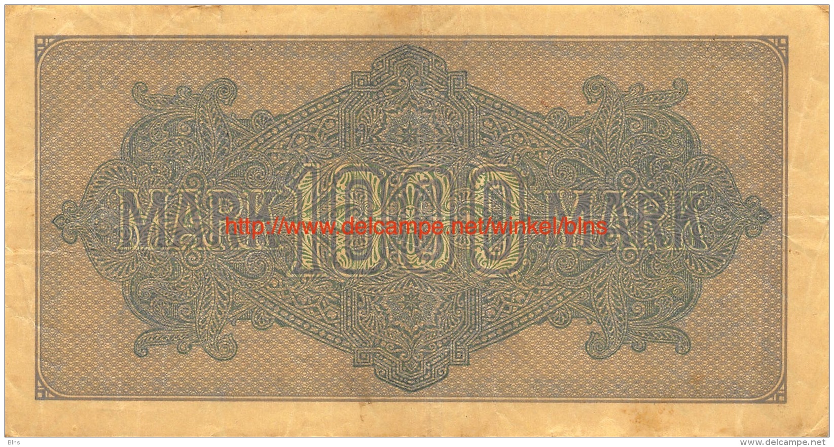 Tausend Mark 1000 Reichsbanknote 1922 - 10000 Mark