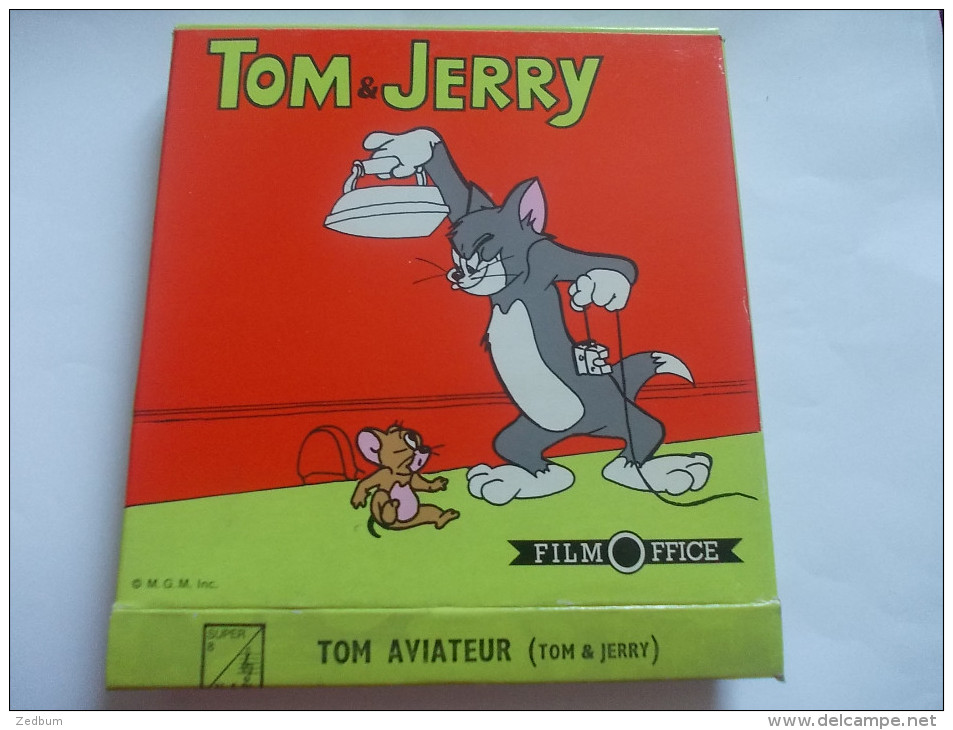 SUPER 8 - TOM & JERRY - TOM AVIATEUR - FILM OFFICE - Filmspullen: 35mm - 16mm - 9,5+8+S8mm