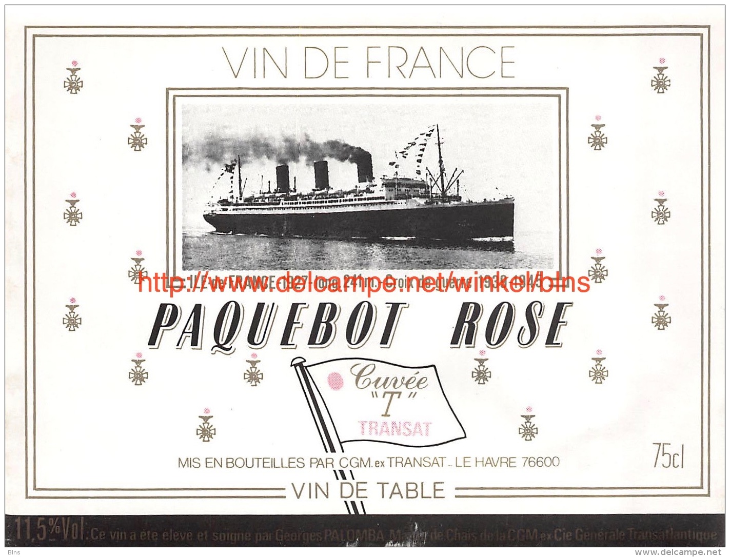Paquebot Rosé - Ile-de-France 1927 - Bateaux à Voile & Voiliers
