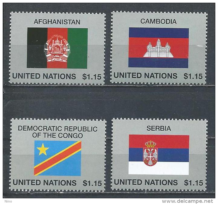 UN -  New York. Scott # 1083-86  MNH. Flags Of Nations. 2014 - Nuovi
