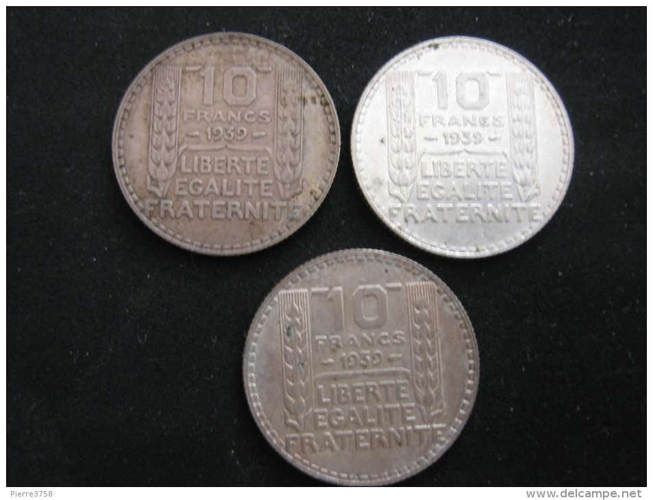 10 Francs 1939 (3 Piéces) - Autres & Non Classés