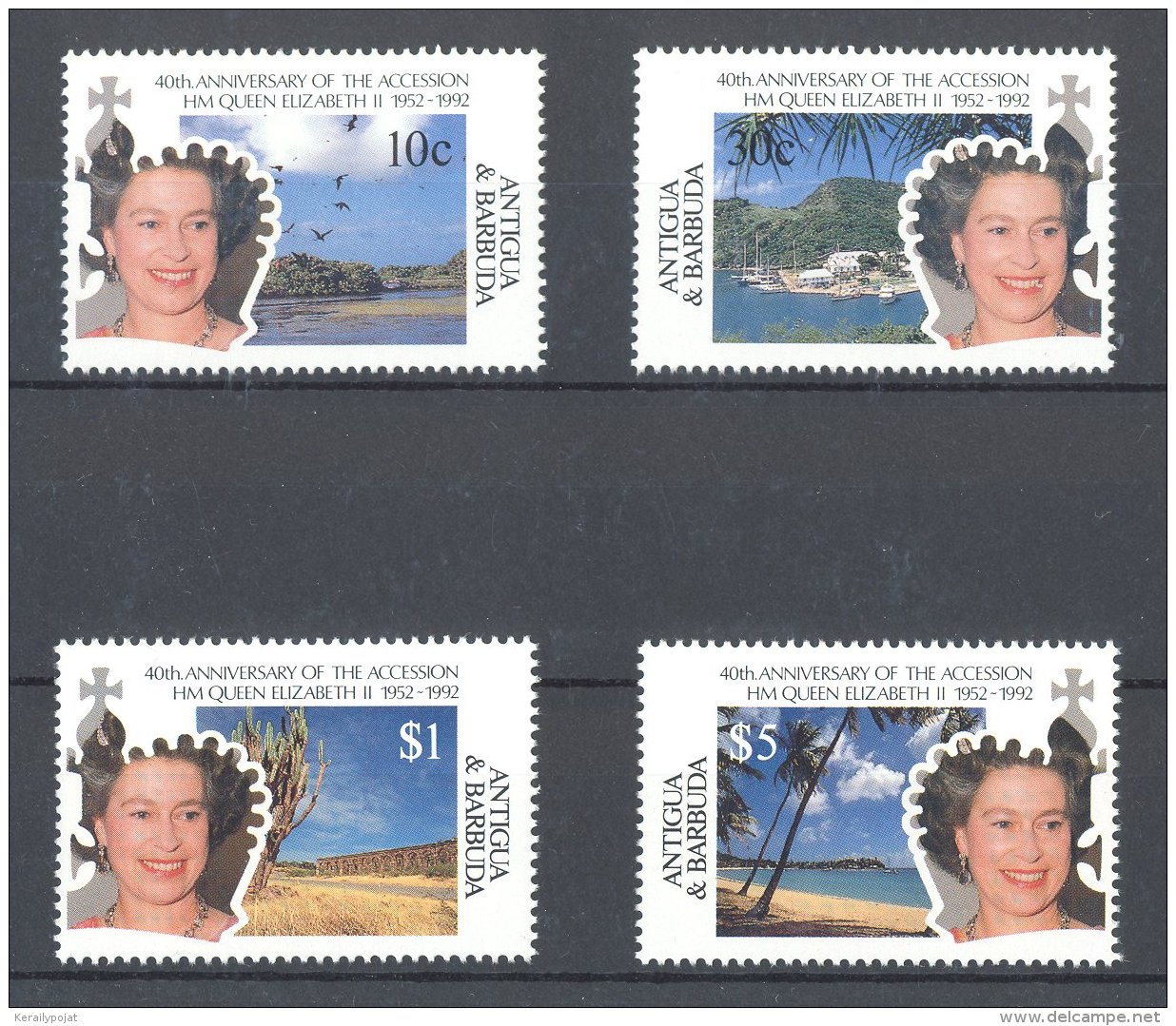 Antigua - 1992 Queen Elizabeth II MNH__(TH-16986) - Antigua And Barbuda (1981-...)