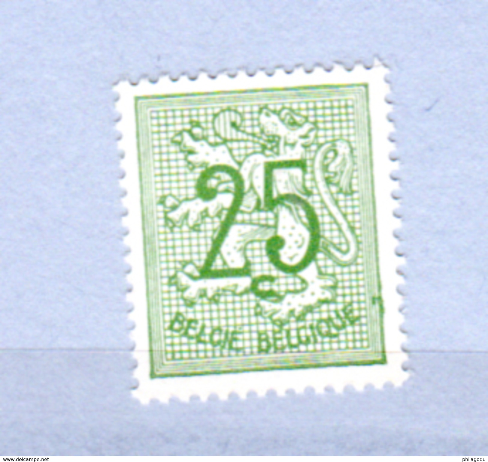 25c Vert Chiffre, Curiosité Cadre Coté Droit, 852**, - Other & Unclassified