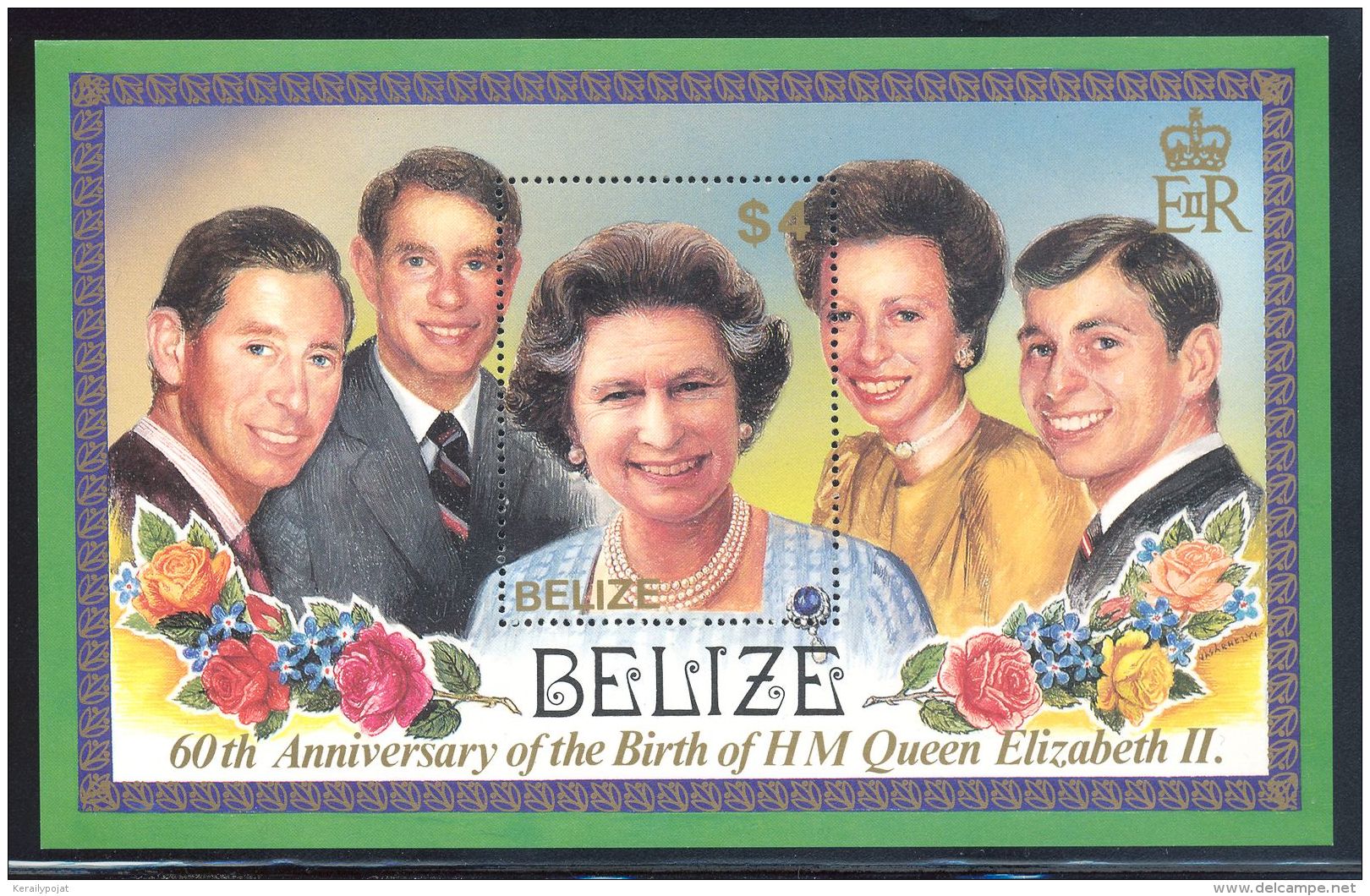 Belize - 1986 Queen Elizabeth II Block MNH__(THB-5508) - Belize (1973-...)