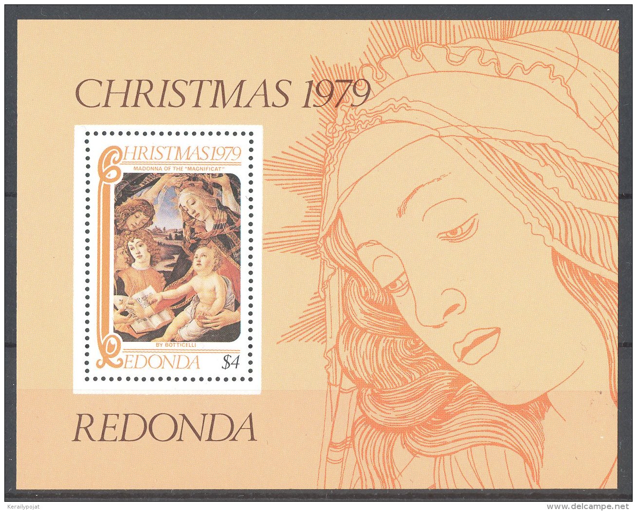 Redonda - 1979 Christmas Block MNH__(TH-17108) - 1960-1981 Autonomie Interne