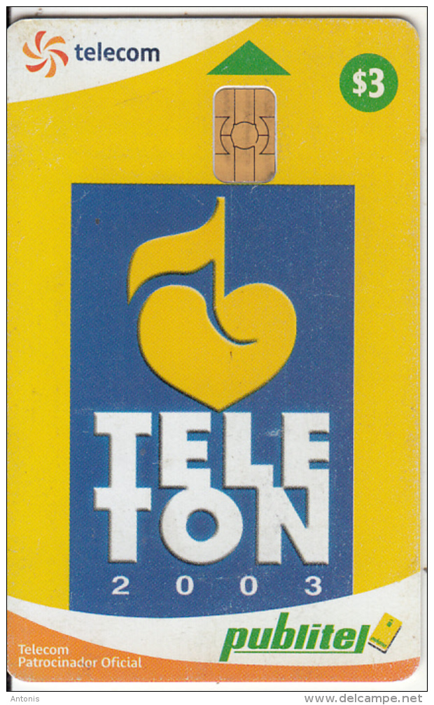 EL SALVADOR -  TELETON 2003, Chip SC8, Used - Salvador
