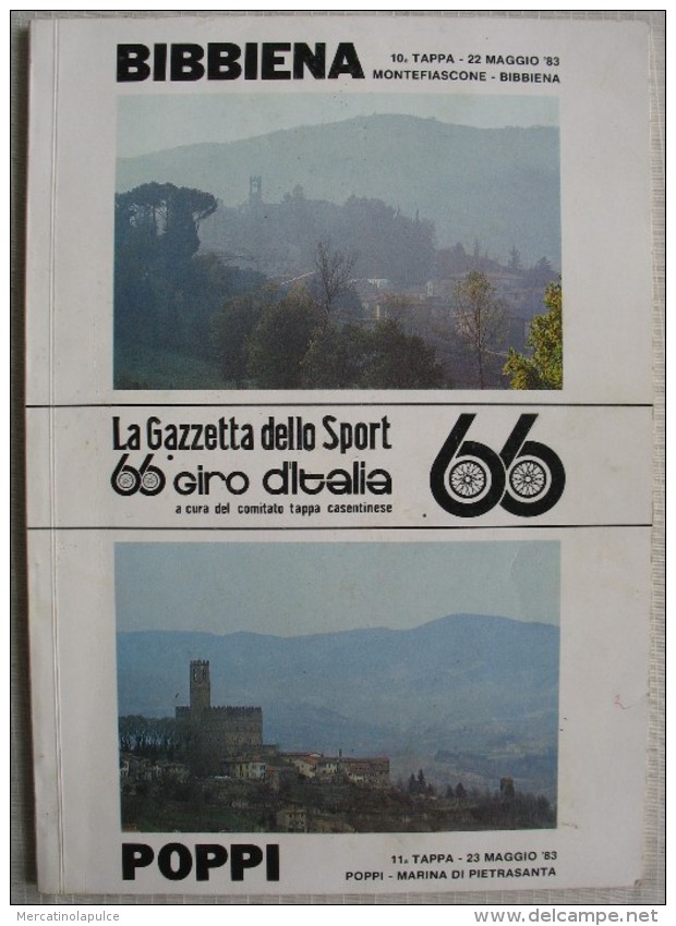 A2078  LA GAZZETTA DELLO SPORT 66° GIRO D´ITALIA 10° TAPPA MONTEFIASCONE BIBBIENA MAGGIO 1983 - Sport