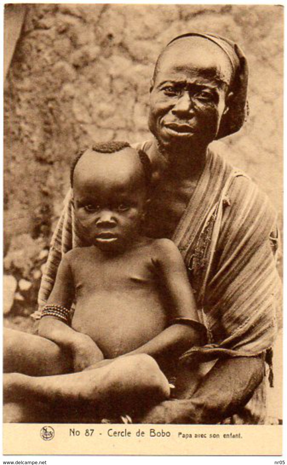 CPA HAUTE VOLTA - AFRIQUE OCCIDENTALE FRANCAISE - CERCLE DE BOBO - Papa Avec Son Enfant - Burkina Faso