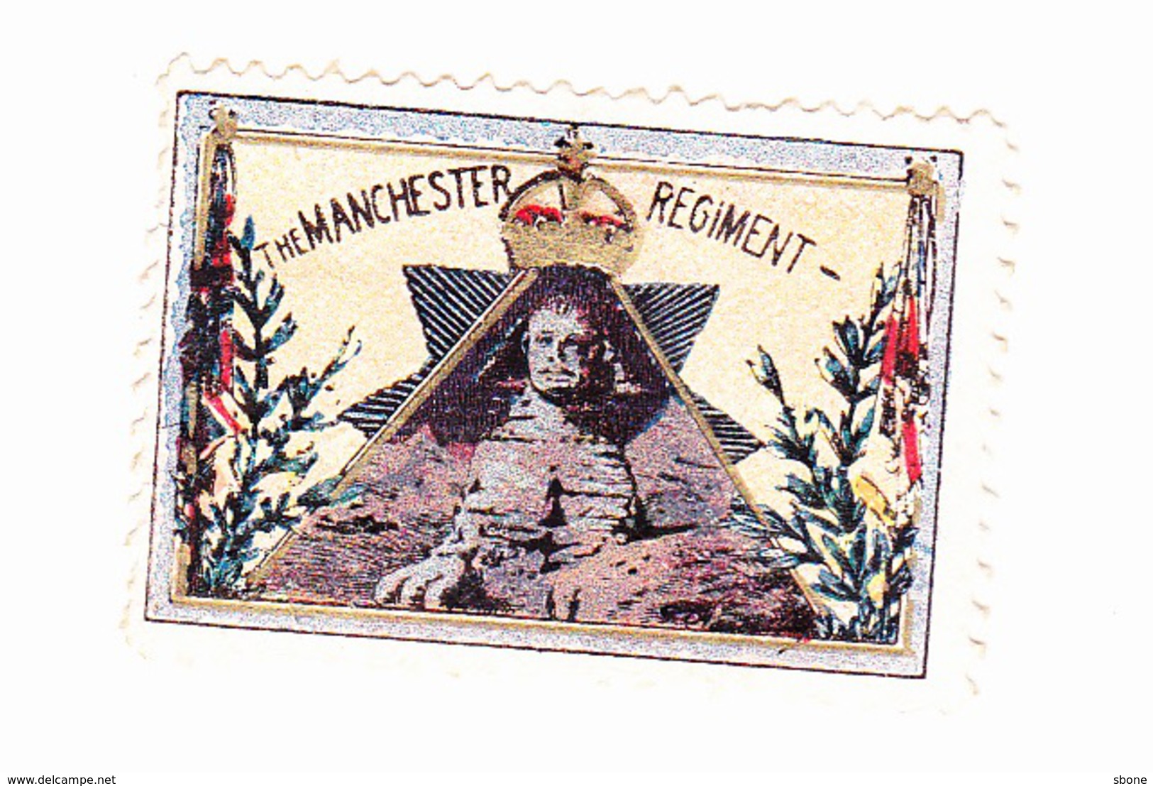 Vignette Militaire Delandre - Angleterre - The Manchester Regiment - Shinx - Vignette Militari