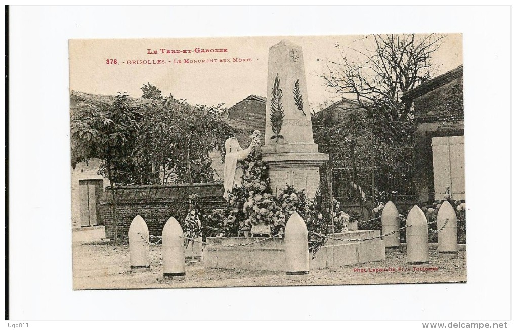 378.    GRISOLLES    -   Le Monument Aux Morts - Grisolles