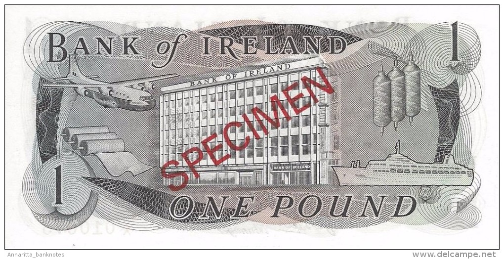 NORTHERN IRELAND 1 POUND ND (1979) P-61cs UNC SPECIMEN NUMISMATIC PRODUCTS &#9733;010675 - 1 Pond