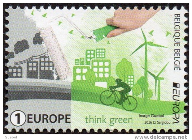 CEPT / Europa 2016 Belgique N° 4558 ** Think Green - 2016
