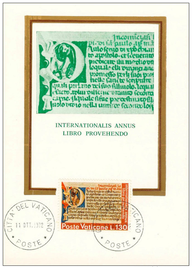 Vatikan CM Internationales Jahr Des Buches  5 Maxi-Karten - Cartes-Maximum (CM)
