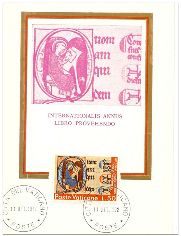 Vatikan CM Internationales Jahr Des Buches  5 Maxi-Karten - Cartes-Maximum (CM)