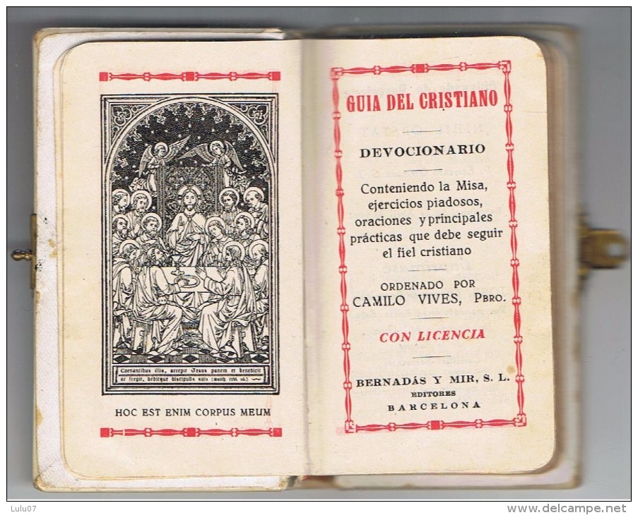 Recueil  Espagnol  120 Pages  De 1 ère Communion  6 Cm  X  11 Cm  X 12 Mm - Religión Y Paraciencias