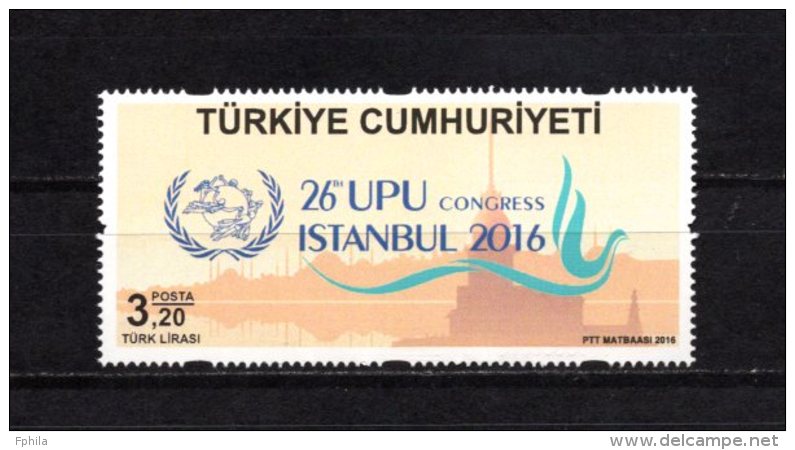 2016 TURKEY 26TH UPU CONGRESS MNH ** - UPU (Union Postale Universelle)