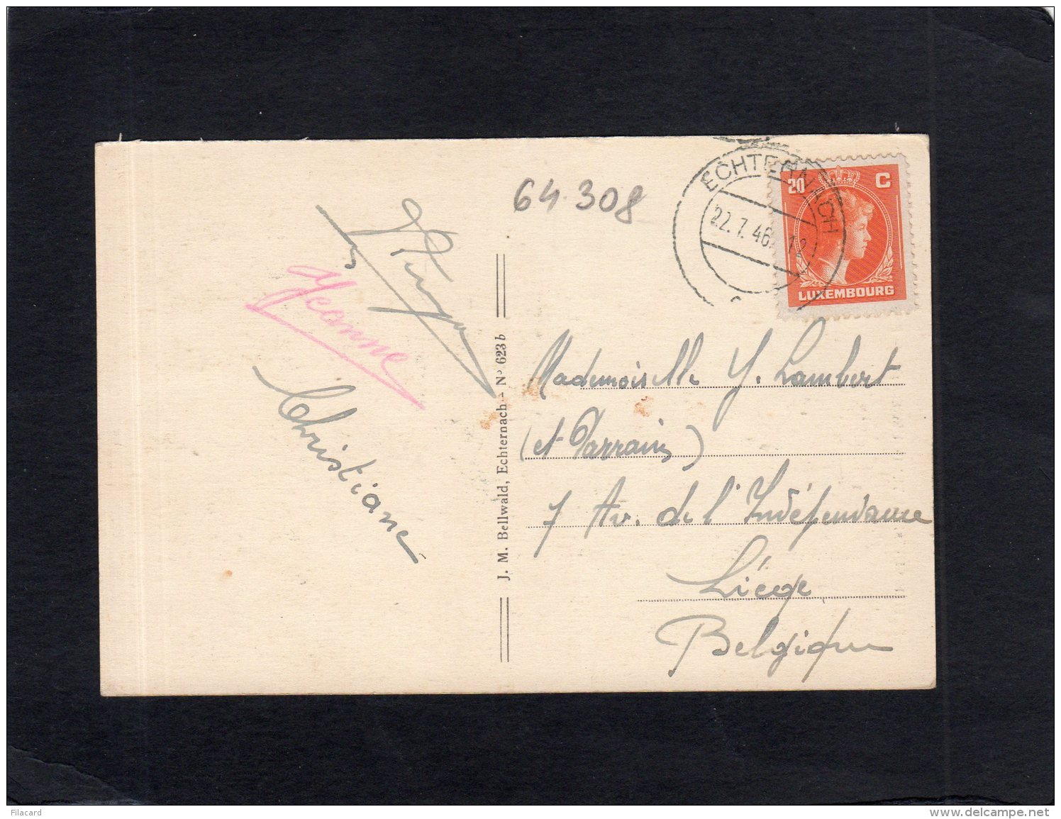 64308    Lussemburgo,  Petite Suisse Luxembourgeoise,  Rochers De La Kohlscheuer,  VG  1946 - Muellerthal